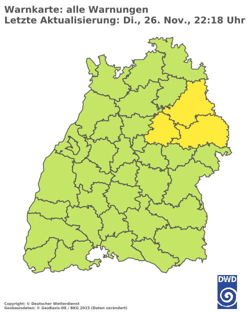 Aktuelle Wetterwarnungen für Rottweil