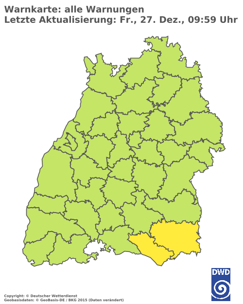 Aktuelle Wetterwarnungen für Rottweil